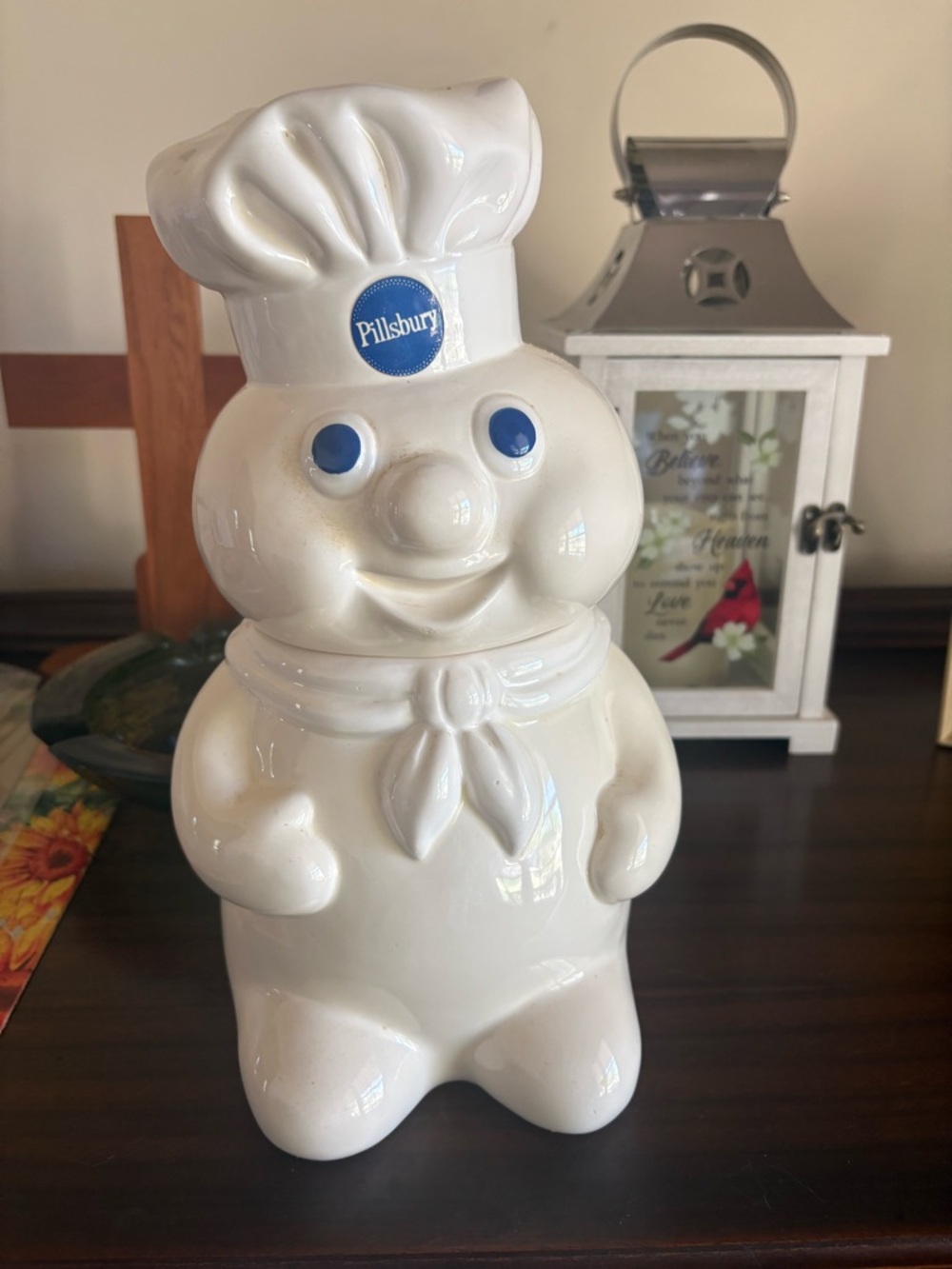 1998 vintage Pillsbury Doughboy Ceramic Cookie Jar - White